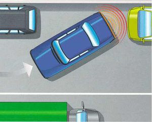 Parking sensors in reverse